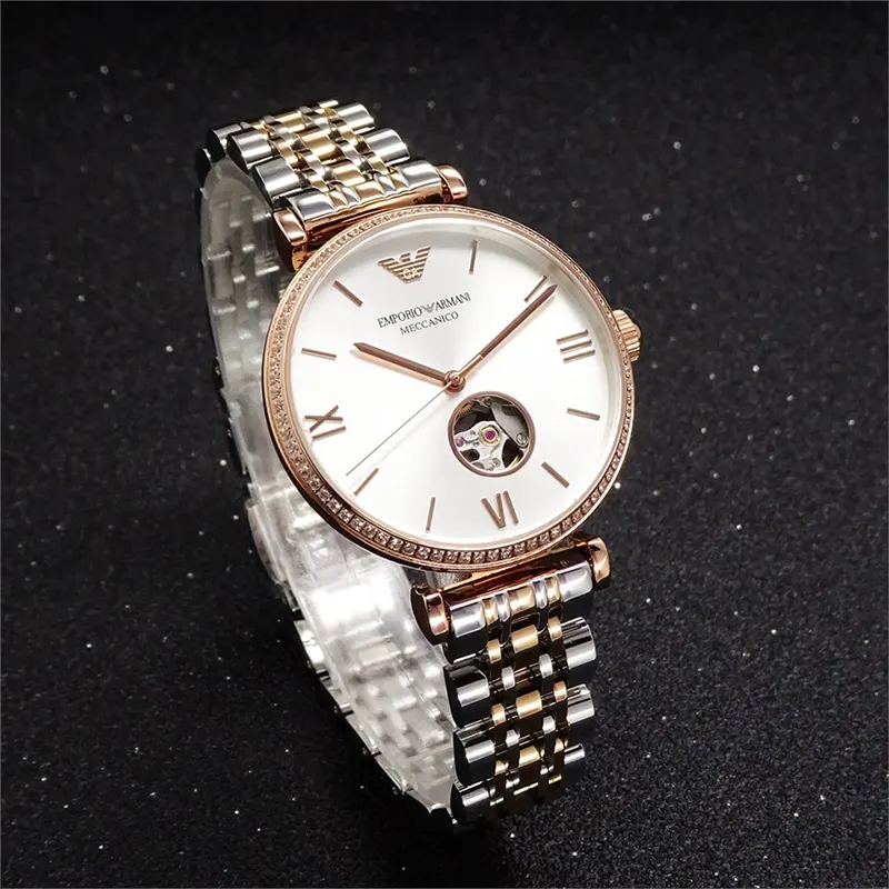 Emporio Armani Automatic Two-tone Ladies Watch- AR60019